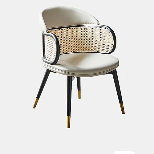 ZHCHAO Holz Esszimmerstühle Sitzkissen Armlehne Freizeitstuhl Ergonomische Relaxmöbel von ZHCHAO