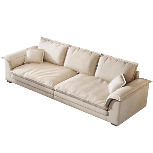 ZHCHAO Italienisches minimalistisches Ecksofa, große und kleine Villa, gerades Sofa aus Leder (Farbe: D, Größe: 330 x 76 x 100 cm) von ZHCHAO