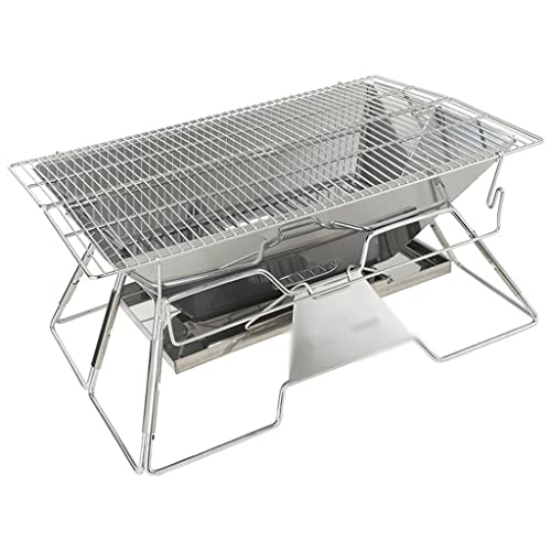 ZHCHAO Lar Klappgrill Edelstahl Rotisserie Grill Ofen Grillnetz Outdoor Grill von ZHCHAO