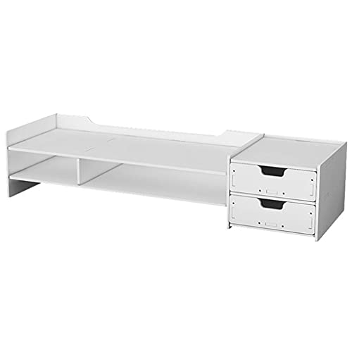 ZHCHAO Monitorständer mit 2 Ebenen, weiß, für Computer-Monitore, Heimregal, PVC, für Notebook, TV-Bildschirm, Erhöhung mit Aufbewahrungs-Organizer-Regal ZHCHAO Monitorständer mit 2 Ebenen, weiß, für Computer-Monitore, Heimregal, PVC, für Notebook, TV-Bildschirm, Erhöhung mit Aufbewahrungs-Organizer-Regal von ZHCHAO