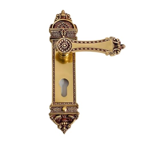 ZHCHAO Vintage Mute Zimmertürschloss Indoor Massivholz Türschloss Kupfer Klassische Türschlösser von ZHCHAO