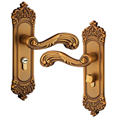 Zhchao Einsteckschloss im Vintage-/Retro-Stil, Innentürschloss, Schlafzimmer-Hebelgriff-Set von ZHCHAO