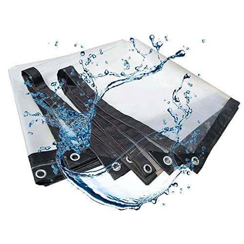 ZHCHL wasserdichte Transparente Plane Mit Ösen 1x1m, Wetterschutzplane Terrasse Abdeckplane Gartenmobel Wasserdicht Reißfeste Plane, Für Gartenmöbel von ZHCHL