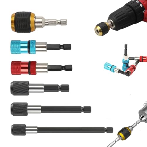 Hex Shaft Quick-Change Adapter for Power Drill,Heavy-Duty Socket Converter and Drill Bit Extension,1/4in Hex Shank Bit Adapter(6Pcs) von ZHCWEP