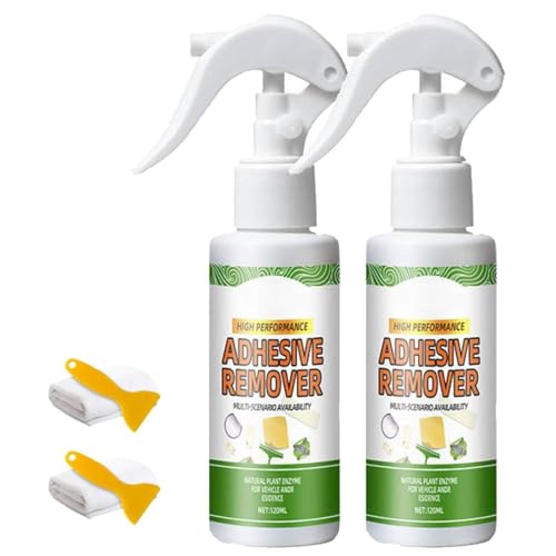 Multi-Purpose Strong Adhesive Remover Spray,Sticker Remover Spray with Plastic Scraper Tool,Removes Tape,Labels,Stickers & Decals Residue (2Pcs) von ZHCWEP