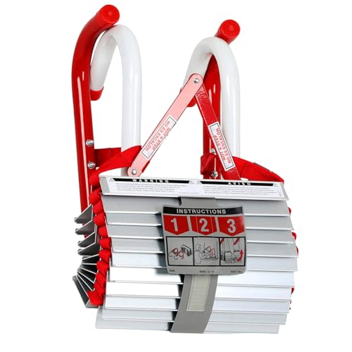 ZHDANB Feuerleiter Tragbare Feuerstelle 3/4-stöckige Notleiter Tragbare klappbare Fluchtleiter Ausziehbar auf 7,5/10M Für die Fensterbänke der meisten Fenster 10M/32.8FT ZHDANB Feuerleiter Tragbare Feuerstelle 3/4-stöckige Notleiter Tragbare klappbare Fluchtleiter Ausziehbar auf 7,5/10M Für die Fensterbänke der meisten Fenster 10M/32.8FT von ZHDANB