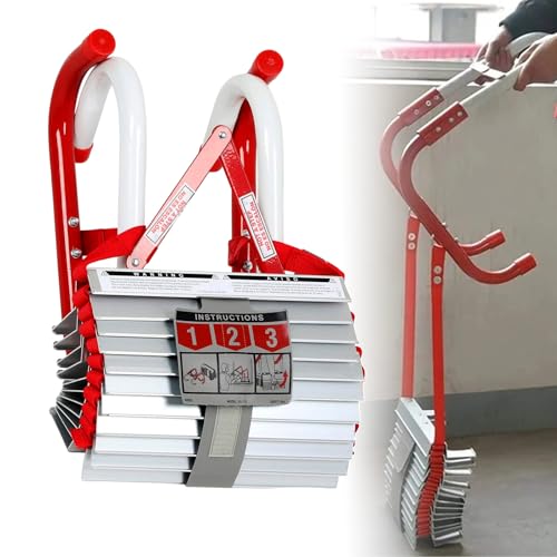 ZHDANB Tragbare Feuerleiter Tragbare Feuerstelle 3/4-stöckige Notleiter Ausziehbar auf 7,5/10M Tragbare klappbare Fluchtleiter Für die Fensterbänke der meisten Fenster 7.5M/24.6FT ZHDANB Tragbare Feuerleiter Tragbare Feuerstelle 3/4-stöckige Notleiter Ausziehbar auf 7,5/10M Tragbare klappbare Fluchtleiter Für die Fensterbänke der meisten Fenster 7.5M/24.6FT von ZHDANB