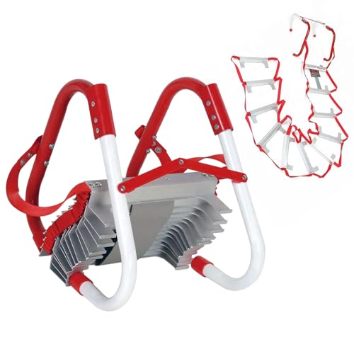 ZHDANB Tragbare Feuerleiter Tragbare Feuerstelle Ausziehbar auf 7,5/10M 3/4-stöckige Notleiter Tragbare klappbare Fluchtleiter Für die Fensterbänke der meisten Fenster 10M/32.8FT ZHDANB Tragbare Feuerleiter Tragbare Feuerstelle Ausziehbar auf 7,5/10M 3/4-stöckige Notleiter Tragbare klappbare Fluchtleiter Für die Fensterbänke der meisten Fenster 10M/32.8FT von ZHDANB