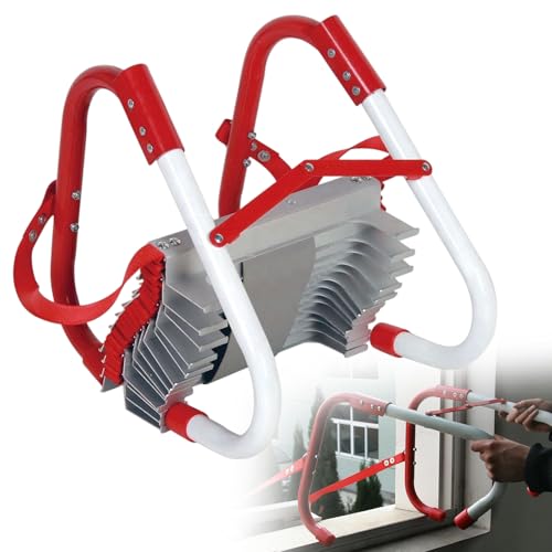 ZHDANB Tragbare Feuerleiter Tragbare Feuerstelle Ausziehbar auf 7,5/10M Tragbare klappbare Fluchtleiter 3/4-stöckige Notleiter Für die Fensterbänke der meisten Fenster 10M/32.8FT ZHDANB Tragbare Feuerleiter Tragbare Feuerstelle Ausziehbar auf 7,5/10M Tragbare klappbare Fluchtleiter 3/4-stöckige Notleiter Für die Fensterbänke der meisten Fenster 10M/32.8FT von ZHDANB