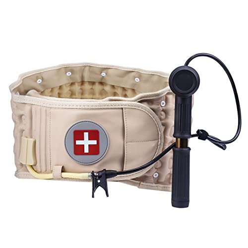 Dekompressions-Rückengürtel, Wirbelsäulen-Luft-Traktionsgürtel mit manueller Luftpumpe, Physio-Dekompression, zur Unterstützung der Lendenwirbelsäule und Schmerzen im unteren Rückenbereich, Rückenun von ZHDBD