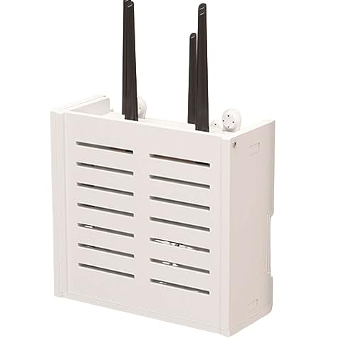 Kein Bohren WLAN-Router-Aufbewahrungsregal, Wandmontage-WiFi-WLAN-Router-Aufbewahrungsbox Dekorative Wohnzimmer-Set-Top-Box für Büro und Zuhause-Klein-A von ZHDBD