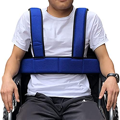 Rollstuhl-Sicherheitsgurt-Torso-Stützweste für Patienten, ältere Menschen und Behinderte, Verstellbarer Ganzkörpergurt verhindert Kippen oder Herunterfallen, überlegene Qualität von ZHDBD