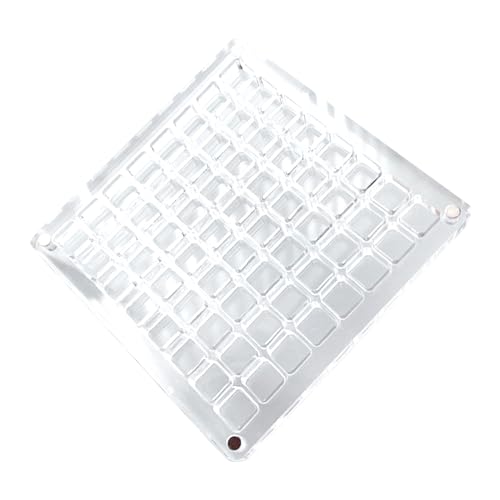 ZHENBYR Dekorative Aufbewahrungsbox Transparente Acryl Muschel Vitrine 36/64/100 Gitter Muschelhalter Klare Schmuckschatulle Acryl Box Mit von ZHENBYR