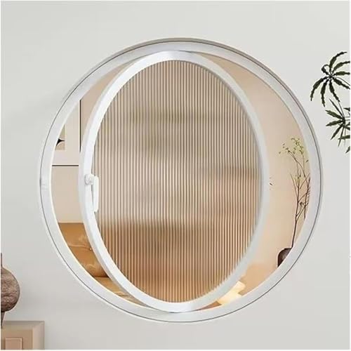ZHENCHAO Rundes Schuppenfenster zur Innenbelüftung, drehbares Bullauge mit Mittelachse, gestreiftes gehärtetes Glas (70 cm) von ZHENCHAO