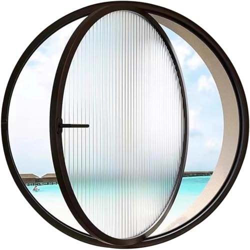 ZHENCHAO Windows 360 ° drehbares rundes Mondfenster, Wohnzimmer-Schlafzimmer-Badezimmer-Belüftungs-Sichtfenster mit Changhong-Glas, flächenbündig montiertes Schuppenfenster, Durchmesser 40– von ZHENCHAO