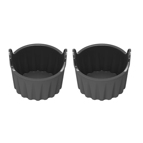 ZHENGCI Set mit 2 einfach zu bedienenden Luftfritteusen, Auflaufförmchen, Silikon-Auflaufförmchen, Eierherstellung, Becher, Pochierer, Eierform von ZHENGCI