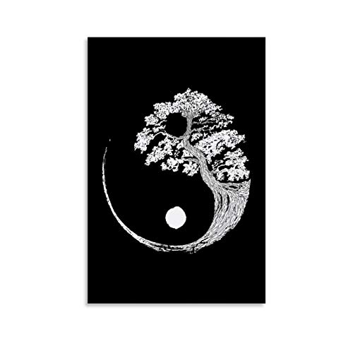 ZHENGDONG Baum des Lebens Yin Yang Kunst-Poster, dekoratives Gemälde, Leinwand, Wandkunst, Wohnzimmer, Poster, Schlafzimmer, Malerei, 50 x 75 cm von ZHENGDONG