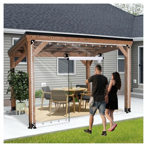 Wasserdichter PVC Plane mit Reißverschluss,Regenschutz Windschutz Mehrzweck wasserdicht Plane,680g/㎡ Abdeckplane Verstärkt wasserdichte Schwerlast,Reißfeste Vorhang(H1.2xW1.5M/H3.93xW4.92ft) von ZHENGQIAN