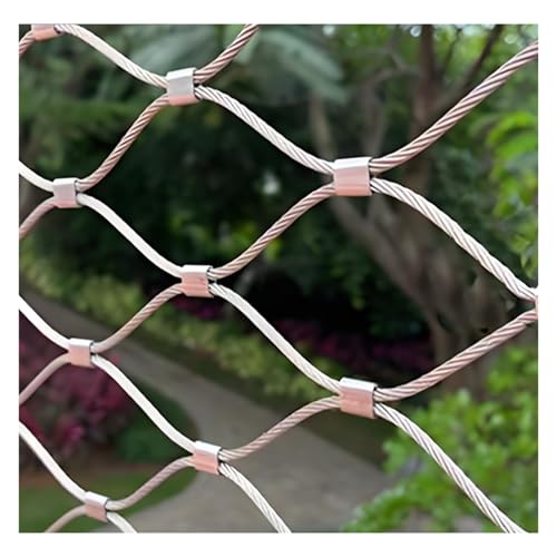 ZHENGQIAN Katzennetz for Balkon,Anti-Fall-Sicherheitsnetz aus Edelstahl,Schnappverbindung Anti-Diebstahl Gewebter Zaun,Gartennetz for Kletterpflanzen,alterungsbeständig(H0.8xL2m/H2.62xL6.56ft) von ZHENGQIAN