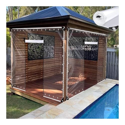 ZHENGQIAN PVC Wasserdicht Regenschutz Abdeckplane Tarps mit Reißverschlüssen,wasserdicht UV-beständig Reißfest,680g/m² Abdeckplane Verstärkt Schwerlast,Anpassbar(H2.8xW4.5M/H9.19xW14.76ft) von ZHENGQIAN