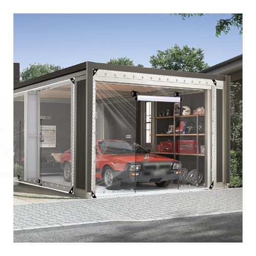 ZHENGQIAN Vorhang mit Reißverschluss,Abdeckplane Wasserdicht, Reißfest Transparent Plane mit Reißverschluss,Transparente Plane,Für Pergola,Pavillon,Veranda,Anpassbar(H2.1xW5.5M/H6.89xW18.04ft) von ZHENGQIAN
