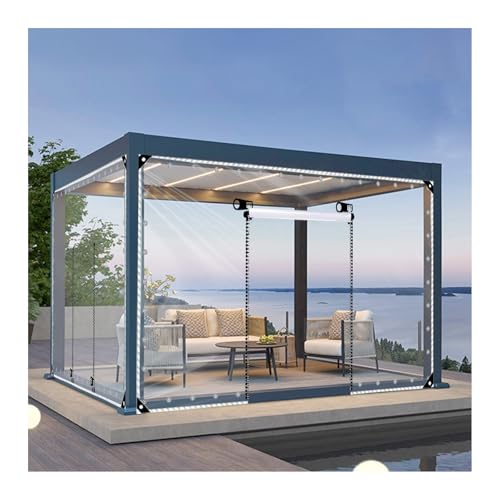 ZHENGQIAN Wasserdichter PVC Plane mit Reißverschluss,Wetterfeste Strapazierfähige,680g/㎡ Abdeckplane Verstärkt wasserdichte Schwerlast,wasserdicht UV-beständig Reißfest(H1.8xW6M/H5.9xW19.68ft) von ZHENGQIAN