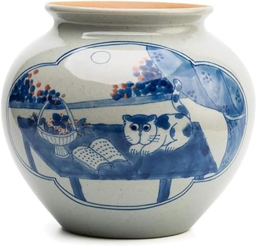 ZHENGYUSW Blaue und weiße Porzellanvasen Keramik handbemalte Vase, Wohnzimmer Blumengesteck und kleine Vase dekorativ ZHENGYUSW Blaue und weiße Porzellanvasen Keramik handbemalte Vase, Wohnzimmer Blumengesteck und kleine Vase dekorativ von ZHENGYUSW