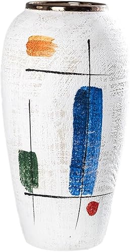 ZHENGYUSW Handbemalte Keramikvase, Ornamente, Wohnzimmer, Blumenarrangement, getrocknet (B 17 x H 35 cm) von ZHENGYUSW