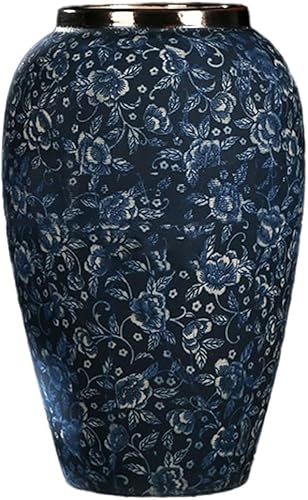 ZHENGYUSW Keramikvase, Retro-Design, Porzellan, Arbeitsplatte, Wohnzimmer, Schreibtisch (B 19 x H 30 cm) von ZHENGYUSW