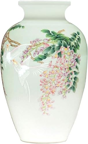 ZHENGYUSW Klassische Keramik-Blumenvasen, chinesische handbemalte dekorative Ornamente mit Blumenarrangements, Tischvase, 31,8 cm Vase ZHENGYUSW Klassische Keramik-Blumenvasen, chinesische handbemalte dekorative Ornamente mit Blumenarrangements, Tischvase, 31,8 cm Vase von ZHENGYUSW