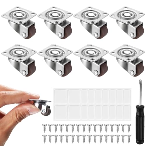 8 Stk Möbelrollen Kleine Lenkrollen, 360 Grad Mini Transportrollen Schwerlastrollen, 25mm Universal Kleine Räder Kugelrollen für Möbel Strandkorbrollen, Mini Möbelrollen zum Kleben oder Schrauben 8 Stk Möbelrollen Kleine Lenkrollen, 360 Grad Mini Transportrollen Schwerlastrollen, 25mm Universal Kleine Räder Kugelrollen für Möbel Strandkorbrollen, Mini Möbelrollen zum Kleben oder Schrauben von ZHENGYYUU