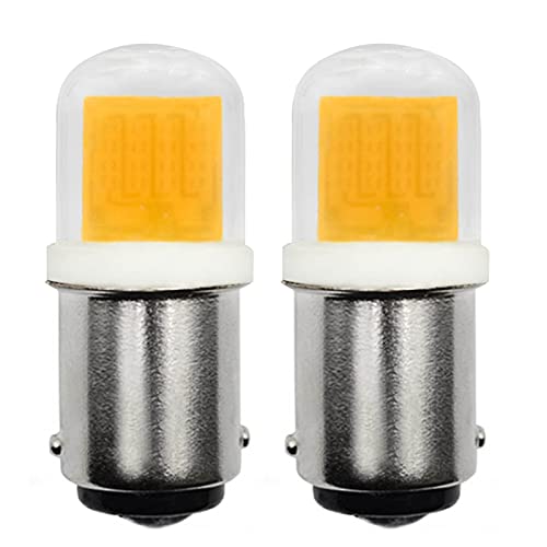 ZHENMING B15D LED Dimmbar 230V 3W COB Glühbirne, 30W Halogen-Equivalent SBC Kleine Bajonett LED-Birnen für Nähmaschine/Appliance-Lampen, Warmweiß 3000K, 2er Pack [MEHRWEG] von ZHENMING