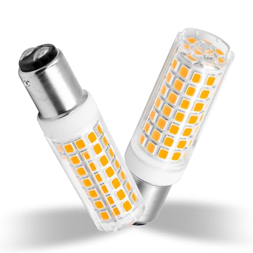 B15D LED 7W Dimmbar Ersatz für Osram Halolux Ceram 75W B15D Halogenlampe, Kein Flackern, 230V, 700 Lumen, Warmweiß 3000K, 360°Abstrahlwinkel, 2er Pack von ZHENMING
