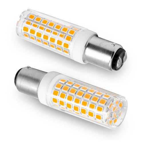 B15D LED Dimmbar 6W Ersatz für Osram Halolux Ceram 50W 60W B15D Halogenlampe, Kein Flackern, 230V, 630 Lumen, Warmweiß 3000K, 360°Abstrahlwinkel, 2er Pack von ZHENMING