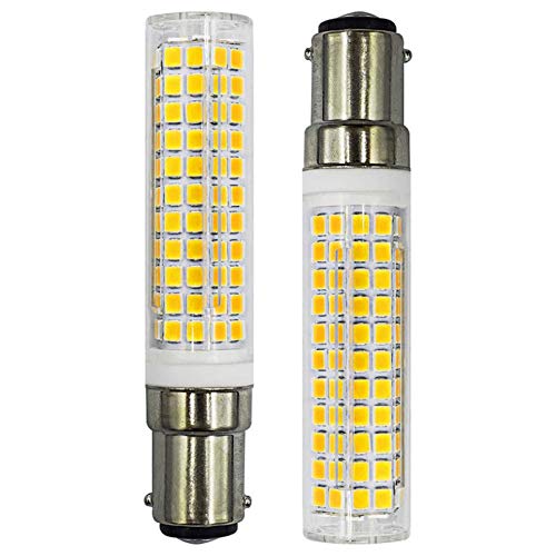 ZHENMING B15D LED Glühbirne, 7W 100W Halogen-Equivalent SBC Kleine Bajonett LED-Birnen, 230V Dimmbar Super Hell Kaltweiß 6500K, Für Nähmaschinen/Schrank Licht, 2er Pack [MEHRWEG] von ZHENMING