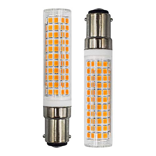 ZHENMING B15D LED Glühbirne 7W 100W Halogen-Equivalent SBC Kleine Bajonett LED-Birnen, 230V Dimmbar Super Hell Warmweiß 3000K Für Maschinenleuchte, Nähmaschinen, Stehlampe, 2er Pack [MEHRWEG] von ZHENMING