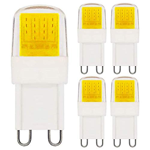 ZHENMING G9 LED Kaltweiss 2W Leuchtmittel Birne Ersetzt 10W 15W 20W Halogen Lampen, Kurzer Typ Dimmbar 230V 6000K 200LM, 5 Stück [MEHRWEG] von ZHENMING