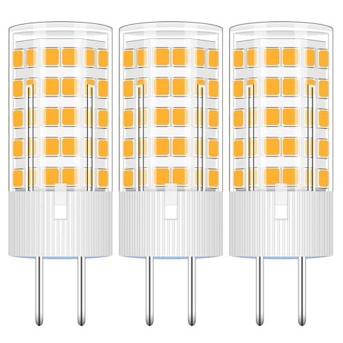 ZHENMING 4W GY6.35 LED 12V Warmweiss 3000K Glühbirnen JC Bi-Pin-Sockel Lampe Ersetzt 40W JC G6.35 Halogen Stiftsockellampe, 3-Stück von ZHENMING