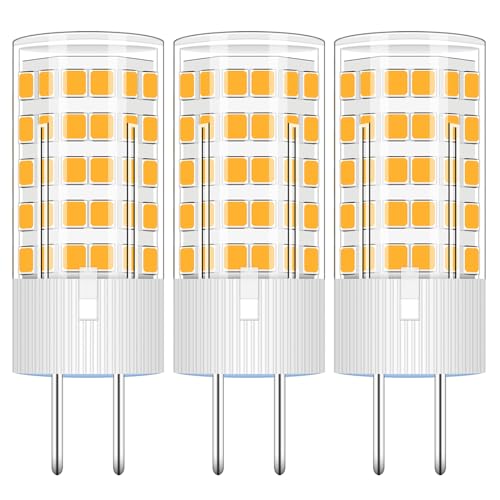 ZHENMING 4W GY6.35 LED 12V Warmweiss 3000K Glühbirnen JC Bi-Pin-Sockel Lampe Ersetzt 40W JC G6.35 Halogen Stiftsockellampe, 3-Stück von ZHENMING