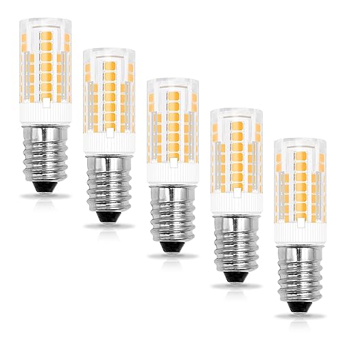 ZHENMING E14 LED Warmweiss 3000K Kerze Glühbirne für Kronleuchter, Kühlschrankbirne, Nähmaschine, 3.5W ​460LM Nicht Dimmbar rsetzt 40 Watt, 5er-Pack von ZHENMING