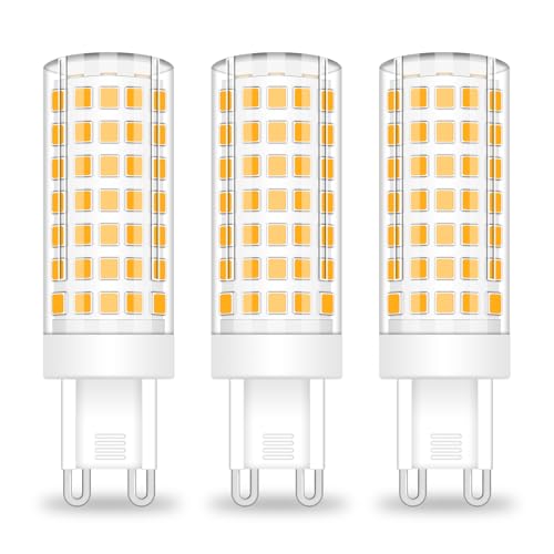 ZHENMING G9 LED Lampe 9W, Ersetzt 75W Halogenlampe, Kein Flimmern, 360° Abstrahlwinkel, Nicht Dimmbar, AC230V, Warmweiß 3000K, 3 Stück von ZHENMING