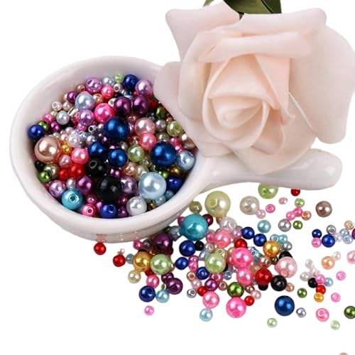 150pcs Runde Künstliche Perlen 3mm-8mm Nachahmungsperlen Für Handwerk Schmuck Machen Armbänder Halsketten Kopfstücke Nachahmungsperlen von ZHENNB