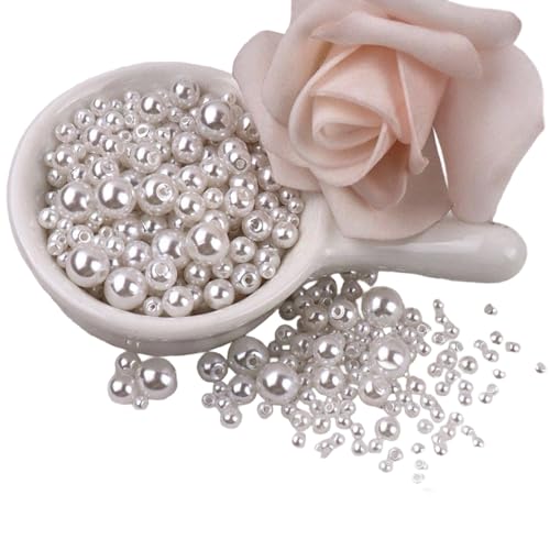 150pcs Runde Künstliche Perlen 3mm-8mm Nachahmungsperlen Für Handwerk Schmuck Machen Armbänder Halsketten Kopfstücke Nachahmungsperlen von ZHENNB