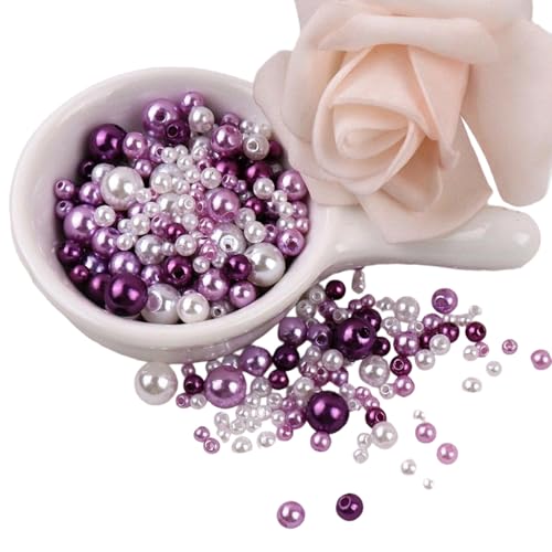 150pcs Runde Künstliche Perlen 3mm-8mm Nachahmungsperlen Für Handwerk Schmuck Machen Armbänder Halsketten Kopfstücke Nachahmungsperlen von ZHENNB