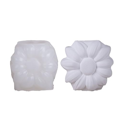 Elegante Sonnenblumen Robuster Silikonform Tragbar Für Ton Kreative Blumentöpfe Stifthalter Gießen Bastelmittel Handgefertigte Pflanzgefäße von ZHENNB
