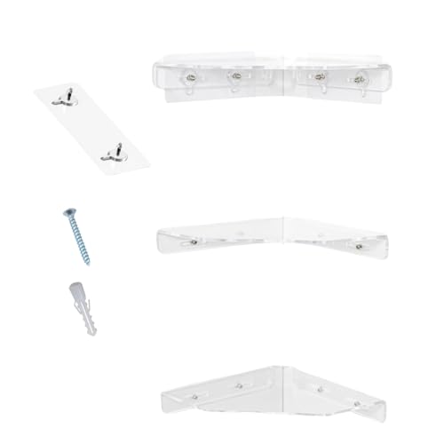 ZHENNB 3pcs Klare Schwimmende Regale Zeitgenössische Wandlager Display Rack Einfache Installation Badezimmer Eckregal Dekoratives Schwimmendes Set von ZHENNB