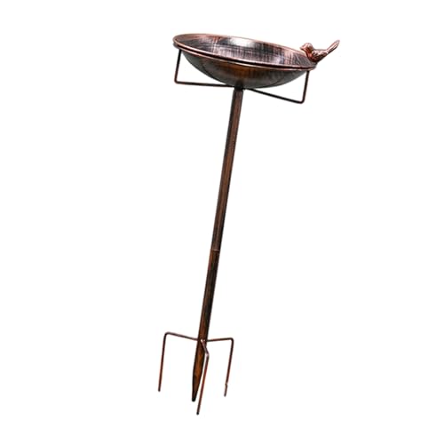 ZHENNB Gartenvogelbad Pfahl Mit Antiker Finish Metallkonstruktion Perfekt Um Vögel An Ihren Garten Freien Vogelhäuschen Anzulocken von ZHENNB