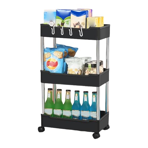 ZHENNB Schmaler Rollspeicherwagen Mobile Badezimmer Küche Organisatoren Multi Layer Regaleinheit Für Zarte Wohnräume Verstellbare Badezimmer Duschwagen von ZHENNB