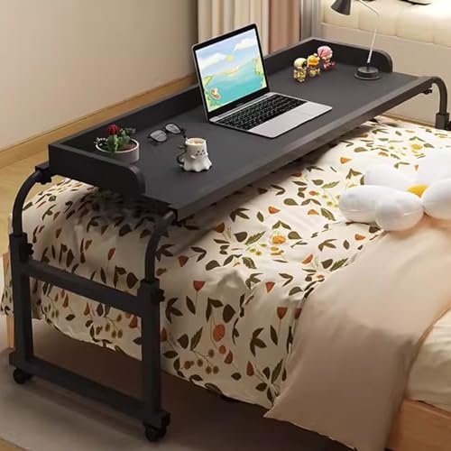 ZHFASDS Computertisch-Überbetttische Mit Rollen，Verstellbare Höhe Und Breite über Dem Bett Essenstablett Schreibtisch Rollender Medizinischer Tisch Rollender Medizinischer Tisch(Color:Schwarz) von ZHFASDS