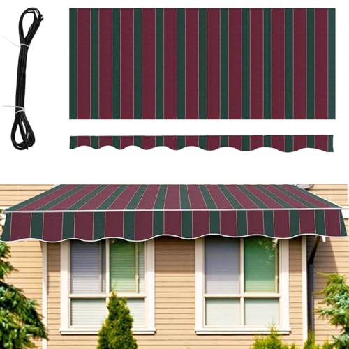 ZHFENGZHUZ 12 × 10 Fuß 8 × 7 Fuß 16 × 10 Fuß Einziehbares Markisen Ersatz Stoff Sonnenschattenabdeckung Wasserdicht(Size:23x13ft,Color:A) von ZHFENGZHUZ